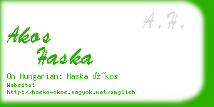 akos haska business card